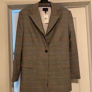 Judith & Charles Gorgeous Grey Check Lined Blazer New With Tags